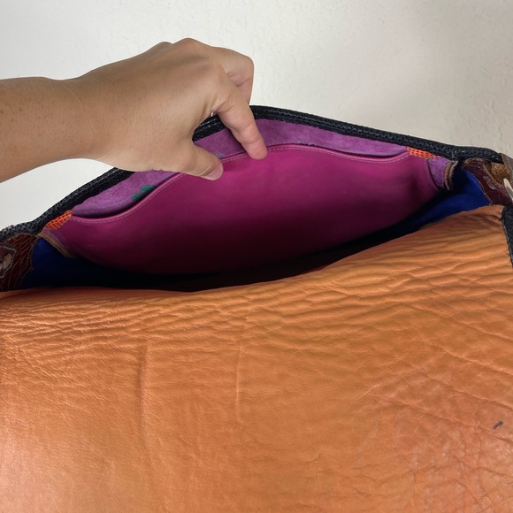 Ruby Firecat Leather Saddle Bag with Silver Buckle - Picture 8 of 11